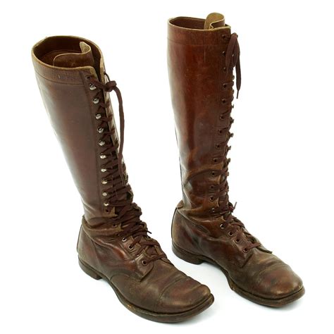 replica military wwi officers boots|original wwii leather high boots.